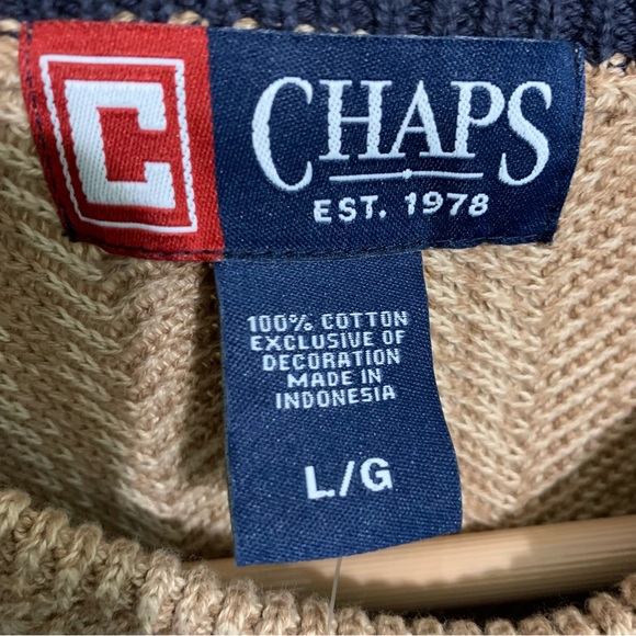 Men’s Chaps Chevron Sweater NWT Sz Large - Picture 5 of 6